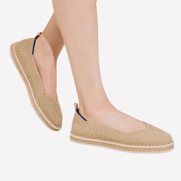 Rothy's Shoes - Rothy's The Espadrille Gold Stripe Flat Slip On Shoes